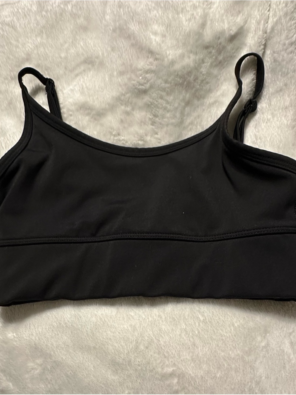Zenana Outfitters Black Stretch Sports Bralette with Adjustable Straps